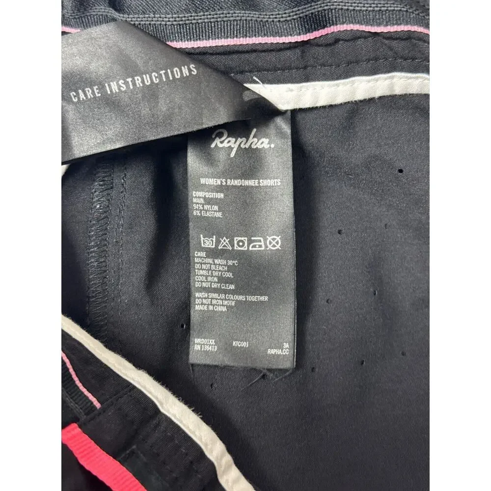 Rapha Cycling Shorts 26 Womens Randonnee Slim Fitting Zip Pockets